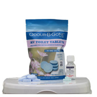 Odour B Gone 50x8g RV Toilet Tablets With 10x2g Mini Oxygen Tablets