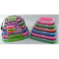 Silicone Rectangle Storage Containers Caravan - Set of 6