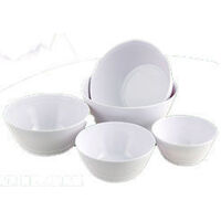 Melamine 5 Piece Bowl Set White