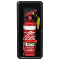 Black Fire Extinguisher Box