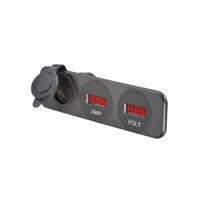 NARVA ACCESSORY SOCKET 12/24V DC LED AMP AND VOLT METER 81185BL