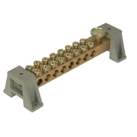 16-Way 100A Brass Distribution Bar 